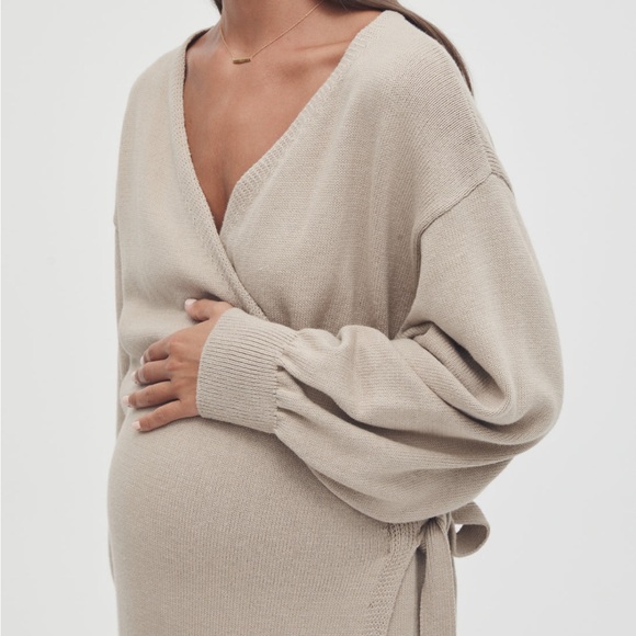 Legoe heritage Wrap maternity Dress Olive green XS - Picture 5 of 6